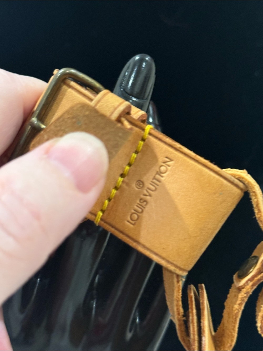 Louis Vuitton Leather Luggage Tag - Picture 2 of 3